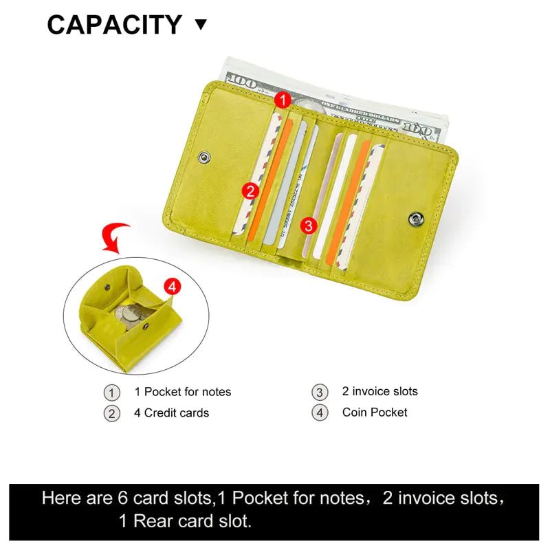 Genuine Leather Fashion Small Wallet - Trendy Home Mart