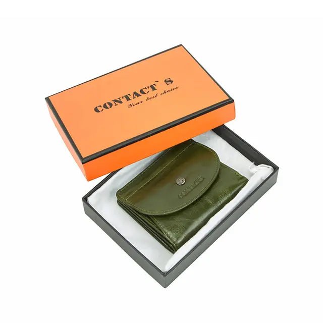 Genuine Leather Fashion Small Wallet - Trendy Home Mart