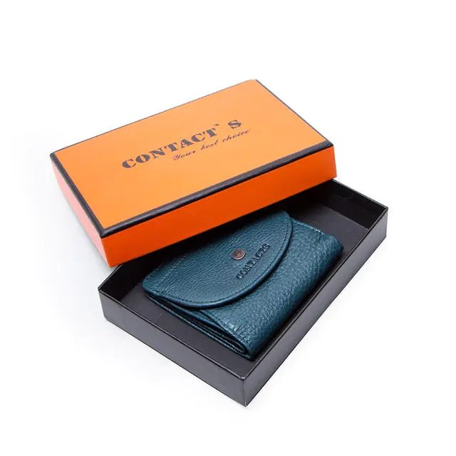Genuine Leather Fashion Small Wallet - Trendy Home Mart