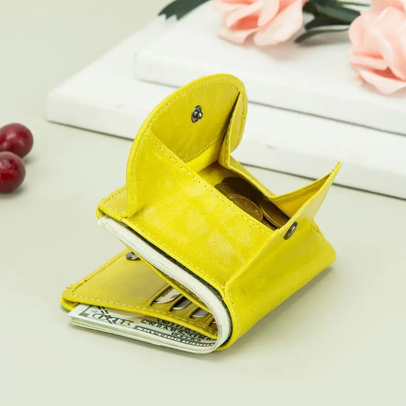 Genuine Leather Fashion Small Wallet - Trendy Home Mart