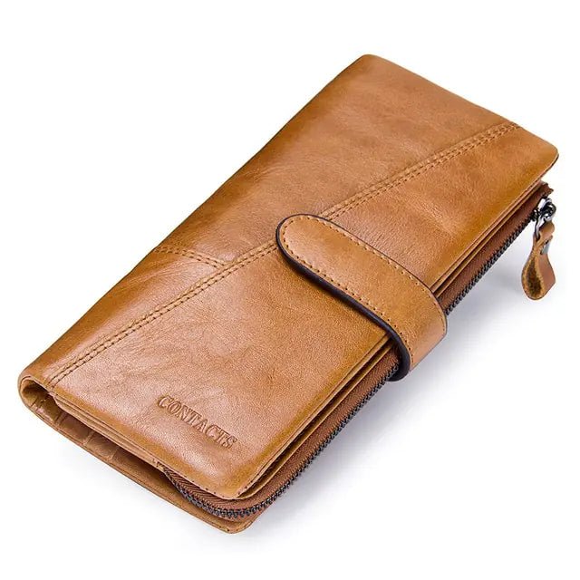 Genuine Leather Women's Long Wallet - Trendy Home Mart