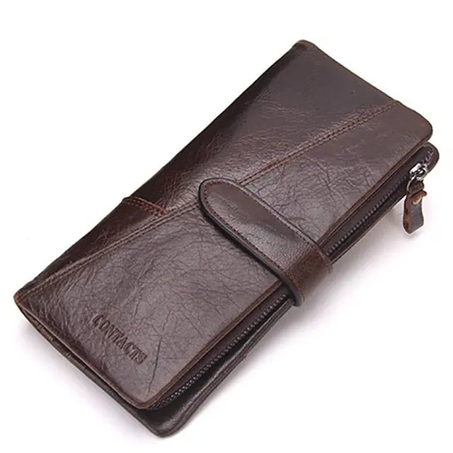 Genuine Leather Women's Long Wallet - Trendy Home Mart