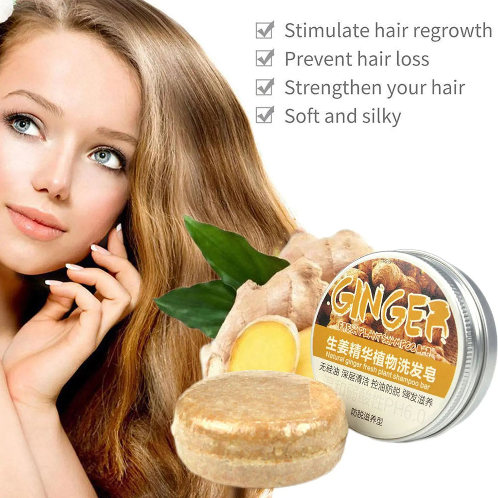 Ginger Polygonum Hair Growth Soap Shampoo - Trendy Home Mart