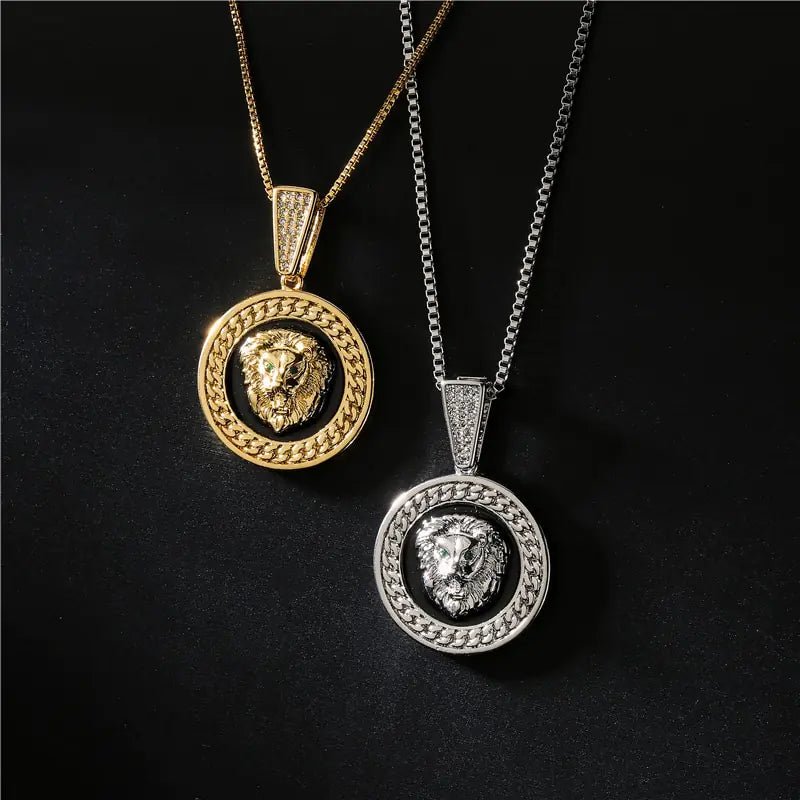Golden/Silver Color Lion Pendant Necklace - Trendy Home Mart