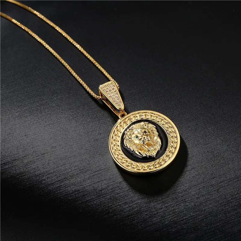 Golden/Silver Color Lion Pendant Necklace - Trendy Home Mart