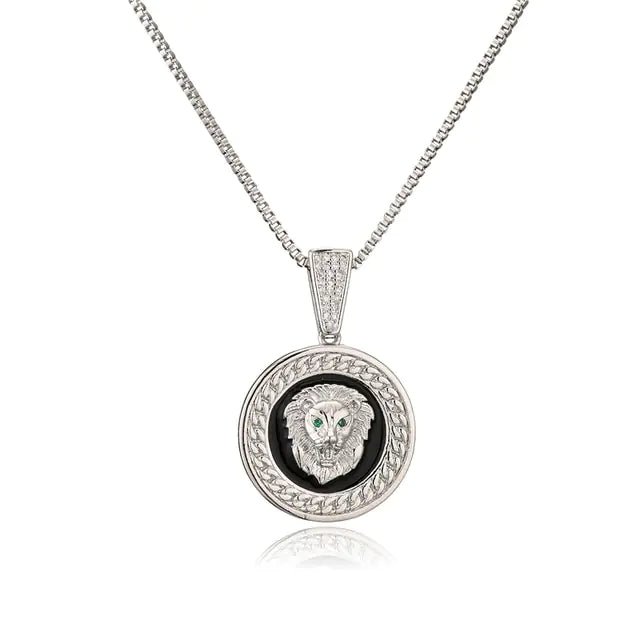 Golden/Silver Color Lion Pendant Necklace - Trendy Home Mart