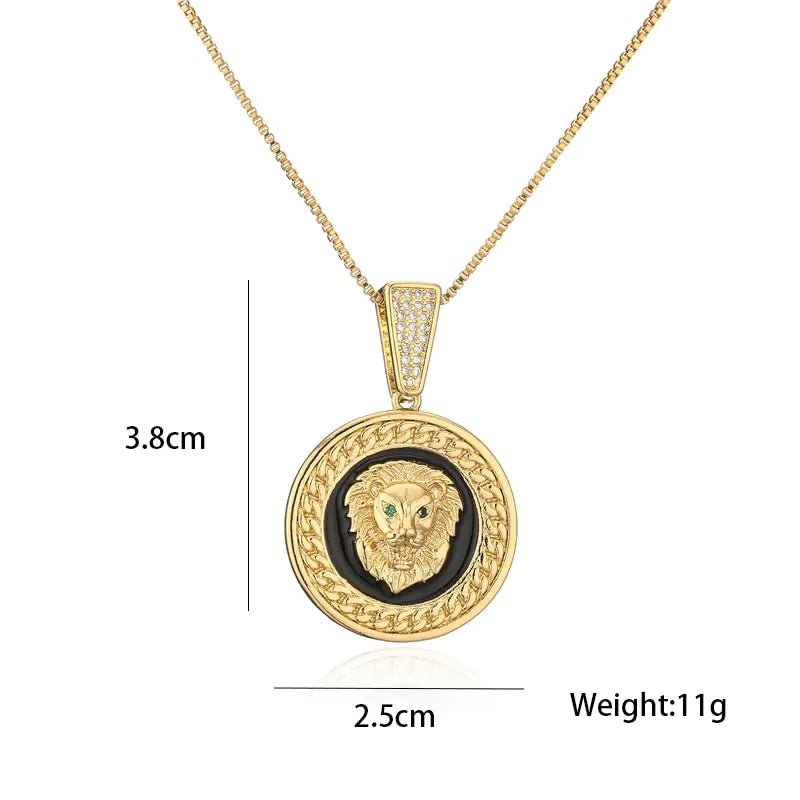 Golden/Silver Color Lion Pendant Necklace - Trendy Home Mart