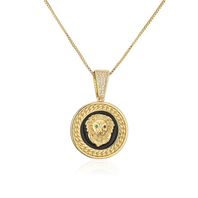 Golden/Silver Color Lion Pendant Necklace - Trendy Home Mart