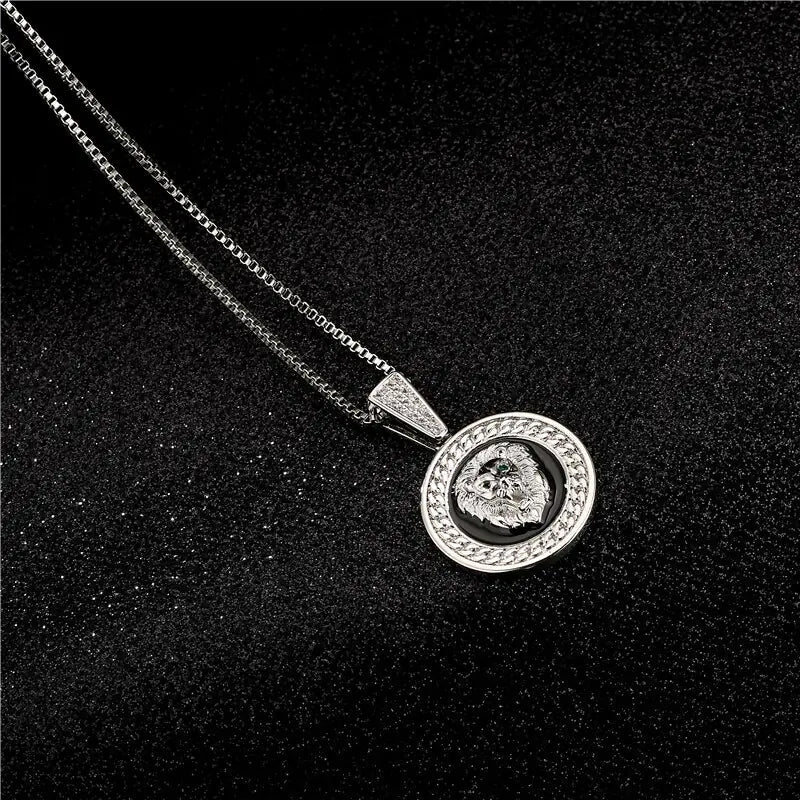 Golden/Silver Color Lion Pendant Necklace - Trendy Home Mart