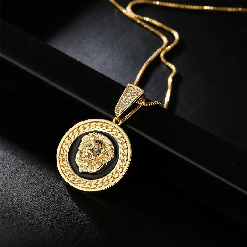 Golden/Silver Color Lion Pendant Necklace - Trendy Home Mart