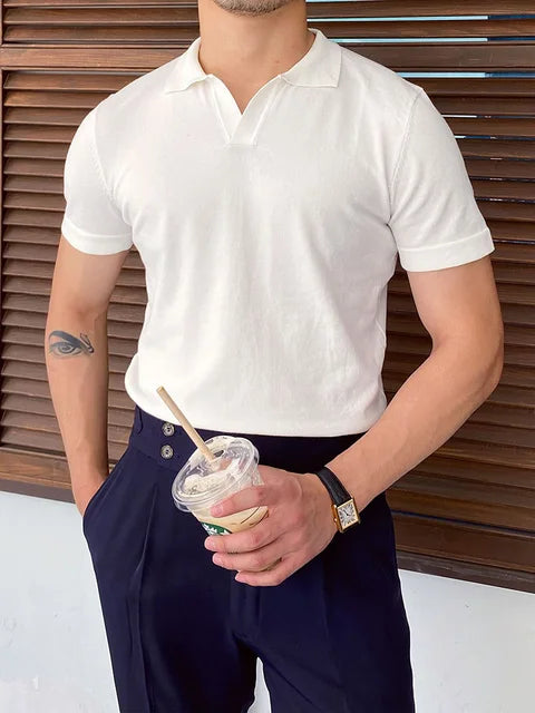 Polos de moda de verano para hombre, manga corta