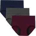 INNERSY Women's Period Underwear High Waisted Postpartum Menstrual Panties 3 Pack 5X - Large Dark Vintage - Trendy Home Mart