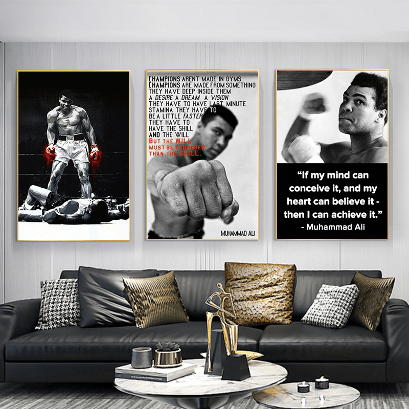 Inspirational Boxing Quote Canvas Wall Art - Trendy Home Mart