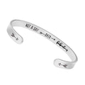 Inspirational C-Shaped Stainless Steel Bracelet - Trendy Home Mart