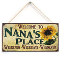Inspirational Wooden Wall Plaque - NANA'S PLACE Sign - Trendy Home Mart