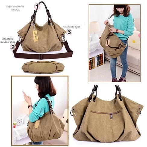 Journey Canvas Handbag - Trendy Home Mart