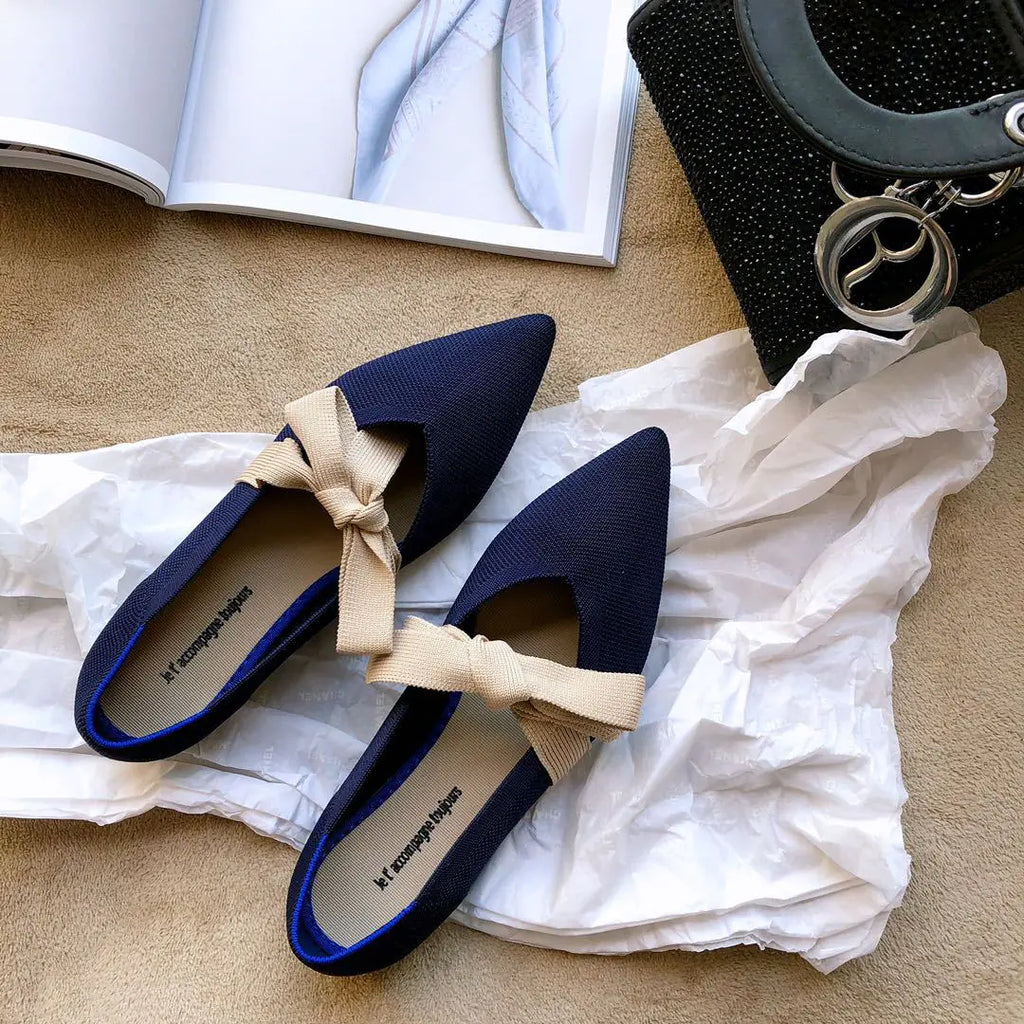 Flat Casual Boat Shoes with Bow – Mary Jane Style