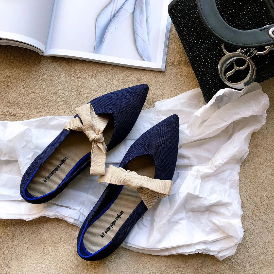 Flat Casual Boat Shoes with Bow – Mary Jane Style