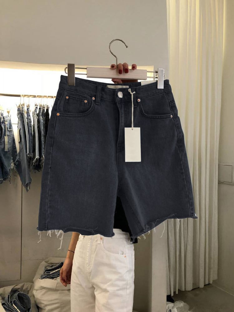Loose Casual Women's Five-Point Denim Shorts - Trendy Home Mart