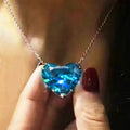 Love Necklace Single Zircon Jewelry Ladies Exquisite Clavicle Chain - Trendy Home Mart