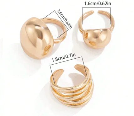 Luna Rings – Irregular Artisan - Inspired Stackable Bands - Trendy Home Mart