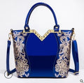 Luxury Sequin Embroidery Women's Patent Leather Handbag - Trendy Home Mart