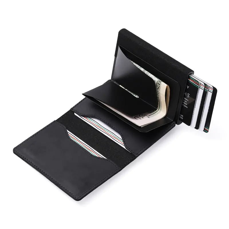 Magnetic Closure Airtag Slide Wallet - Trendy Home Mart