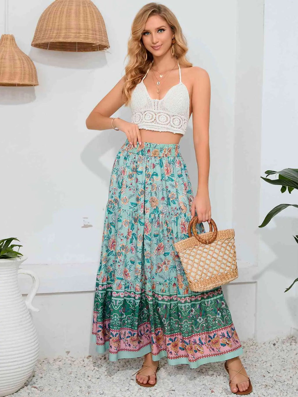 Marty Boho Maxi Skirt - Trendy Home Mart