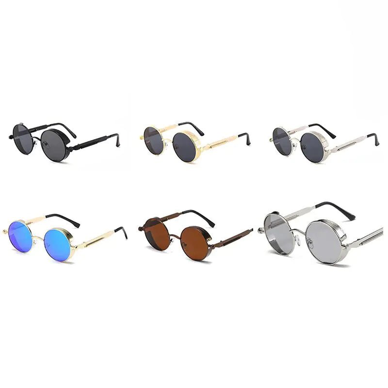 Men Retro Round Sunglasses - Trendy Home Mart