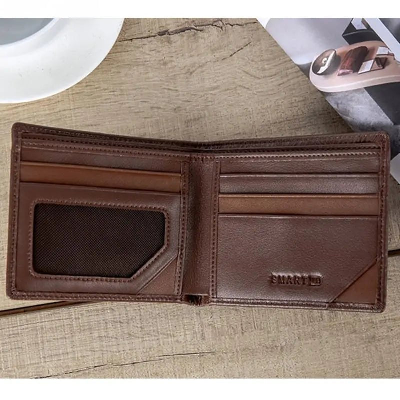 Men Smart Wallet Genuine Leather - Trendy Home Mart