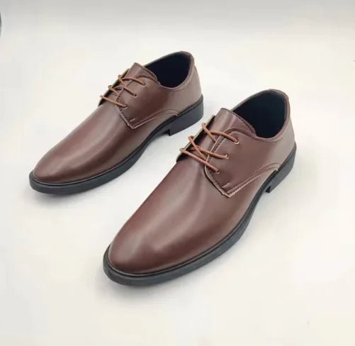 Men's Classic Leather Oxfords: British Style Formal Dress Shoes - Trendy Home Mart