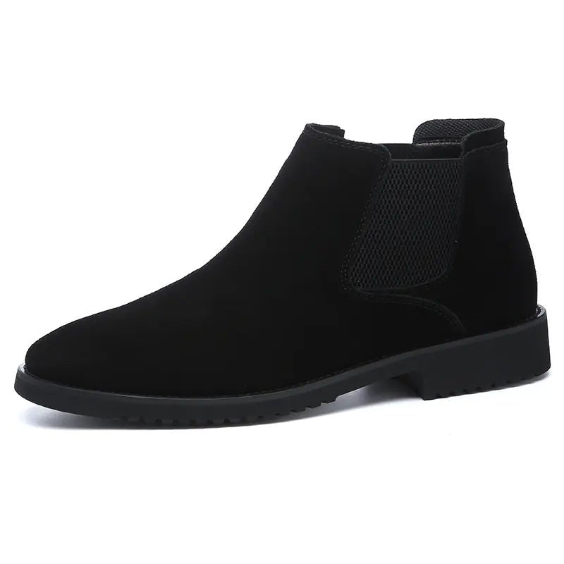 Men's High - Top Leather Chelsea Ankle Boots – Cowhide (35–46) - Trendy Home Mart