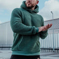 Men's Jacket Fashion Hooded Plush Sweater - Trendy Home Mart
