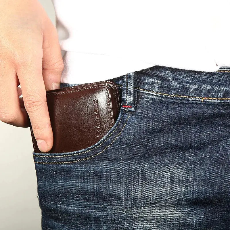 Men's Luxury Tri - Fold Wallet - Trendy Home Mart