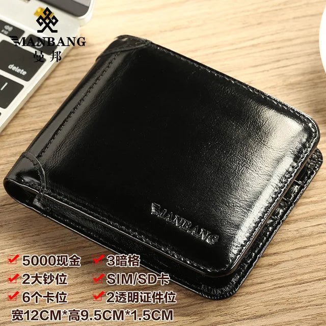 Men's Luxury Tri - Fold Wallet - Trendy Home Mart