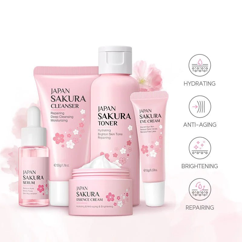 Moisturizing Face Cream Skin Care Kit – Sakura Infused - Trendy Home Mart
