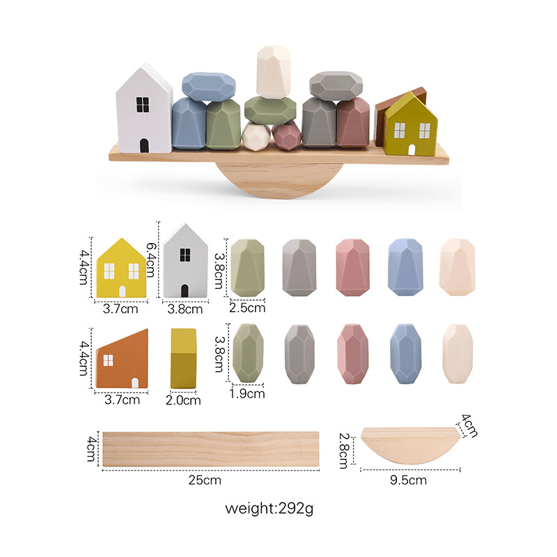Montessori Wooden Animal Stacking Balance Toy - Trendy Home Mart