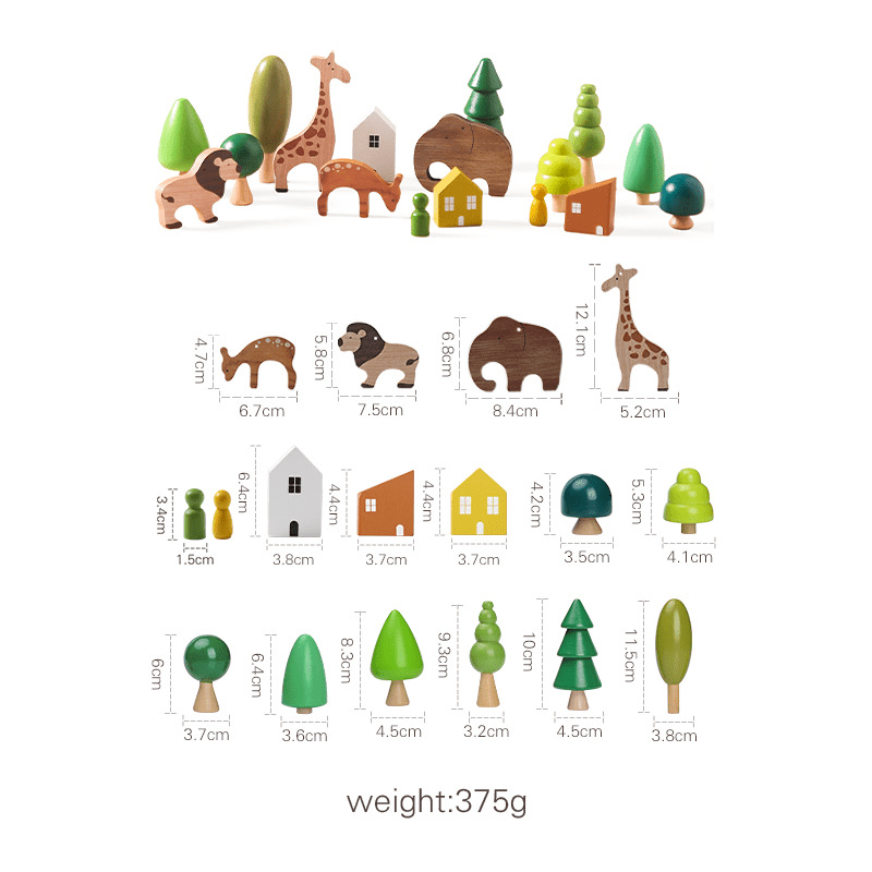 Montessori Wooden Animal Stacking Balance Toy - Trendy Home Mart