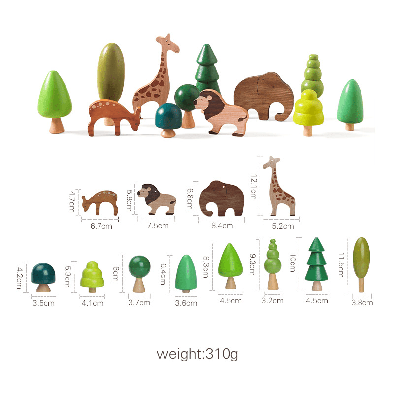 Montessori Wooden Animal Stacking Balance Toy - Trendy Home Mart