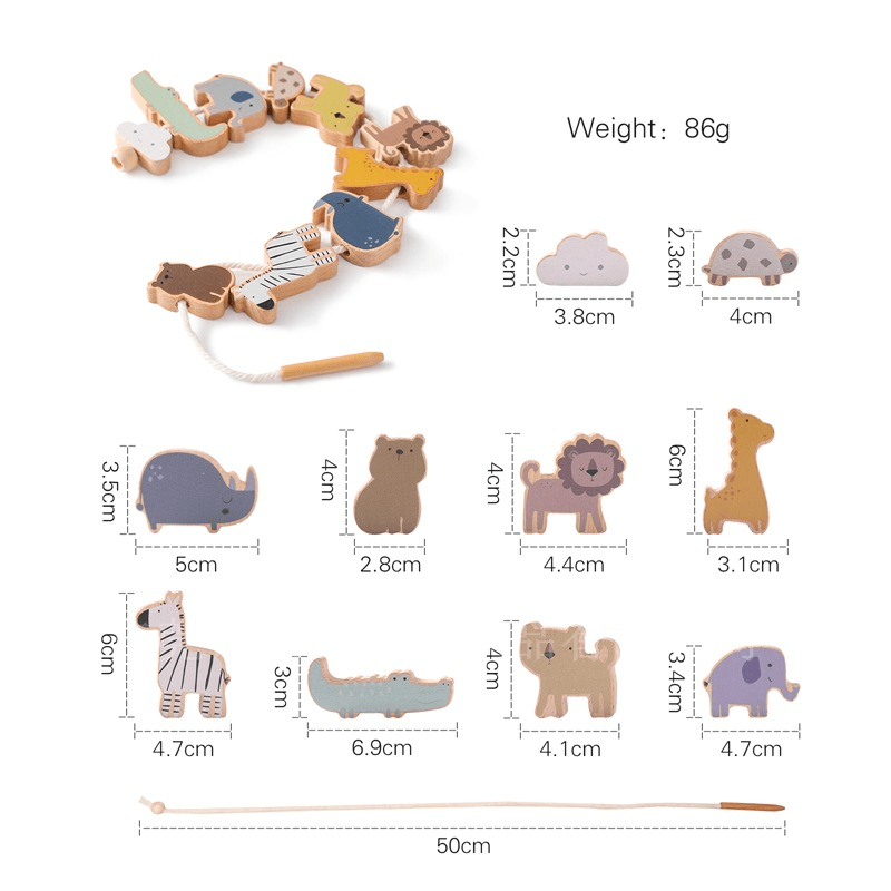 Montessori Wooden Animal Stacking Balance Toy - Trendy Home Mart