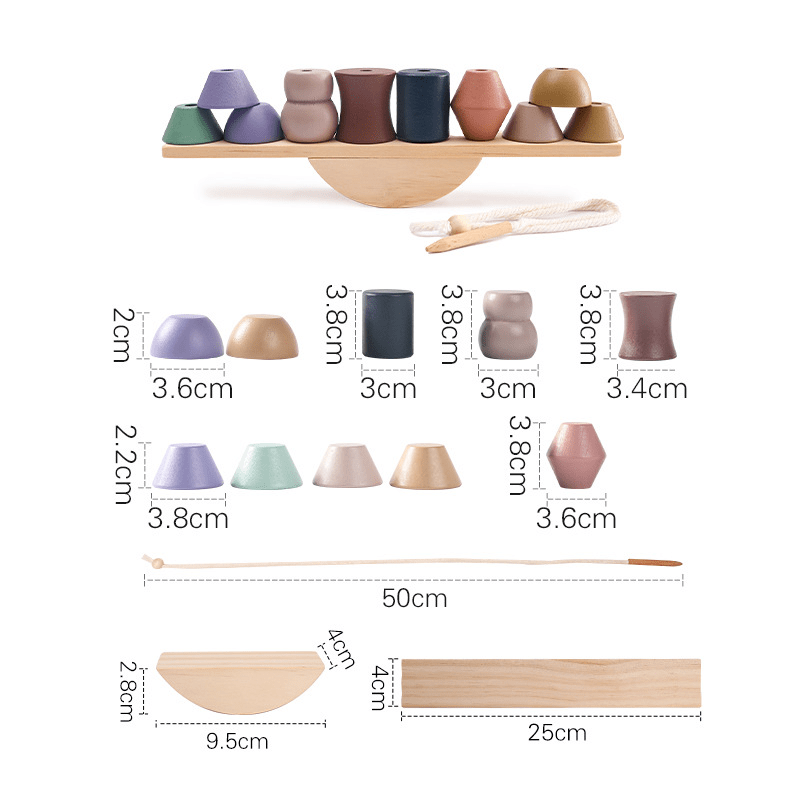 Montessori Wooden Animal Stacking Balance Toy - Trendy Home Mart
