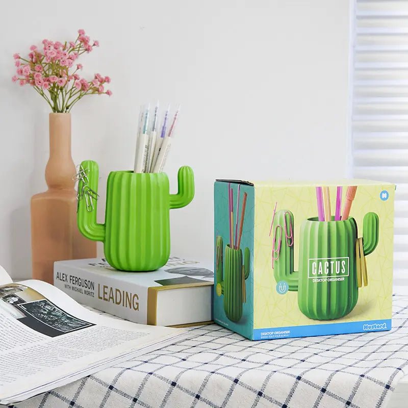 Multifunction Cactus Pen Holder and Desk Organizer - Trendy Home Mart