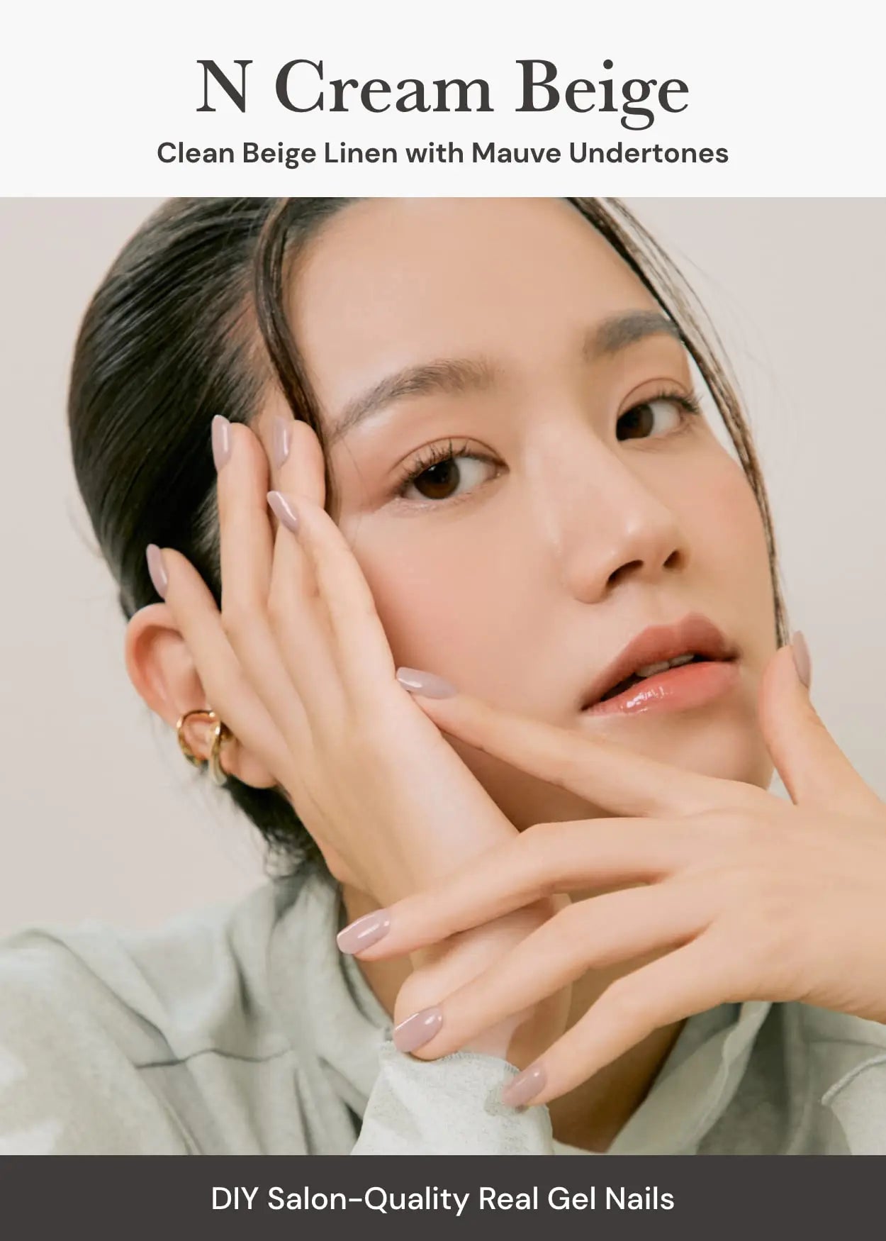 ohora Semi Cured Gel Nail Strips (N Cream Beige) - Nude, Solid, Works with Any UV/LED Nail Lamps, Salon - Quality, Long Lasting, Easy to Apply & Remove - Includes 2 Prep Pads, Nail File & Wooden Stick 01. N Cream Beige - Trendy Home Mart