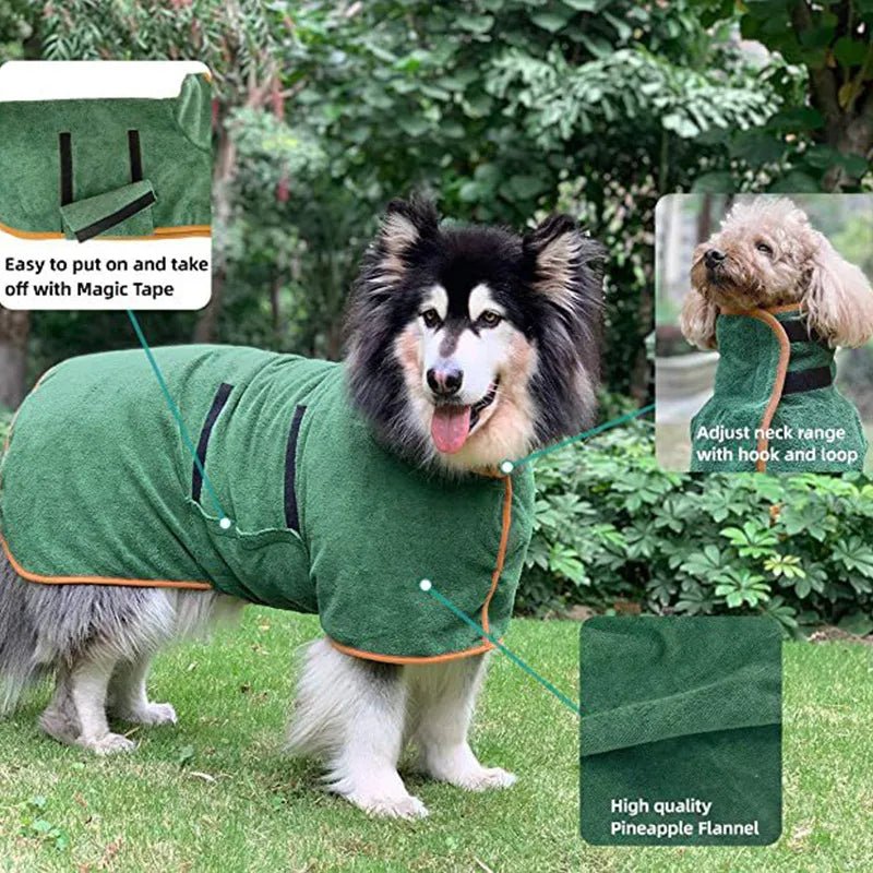 Pet Bathrobe Fast Drying Towel - Trendy Home Mart