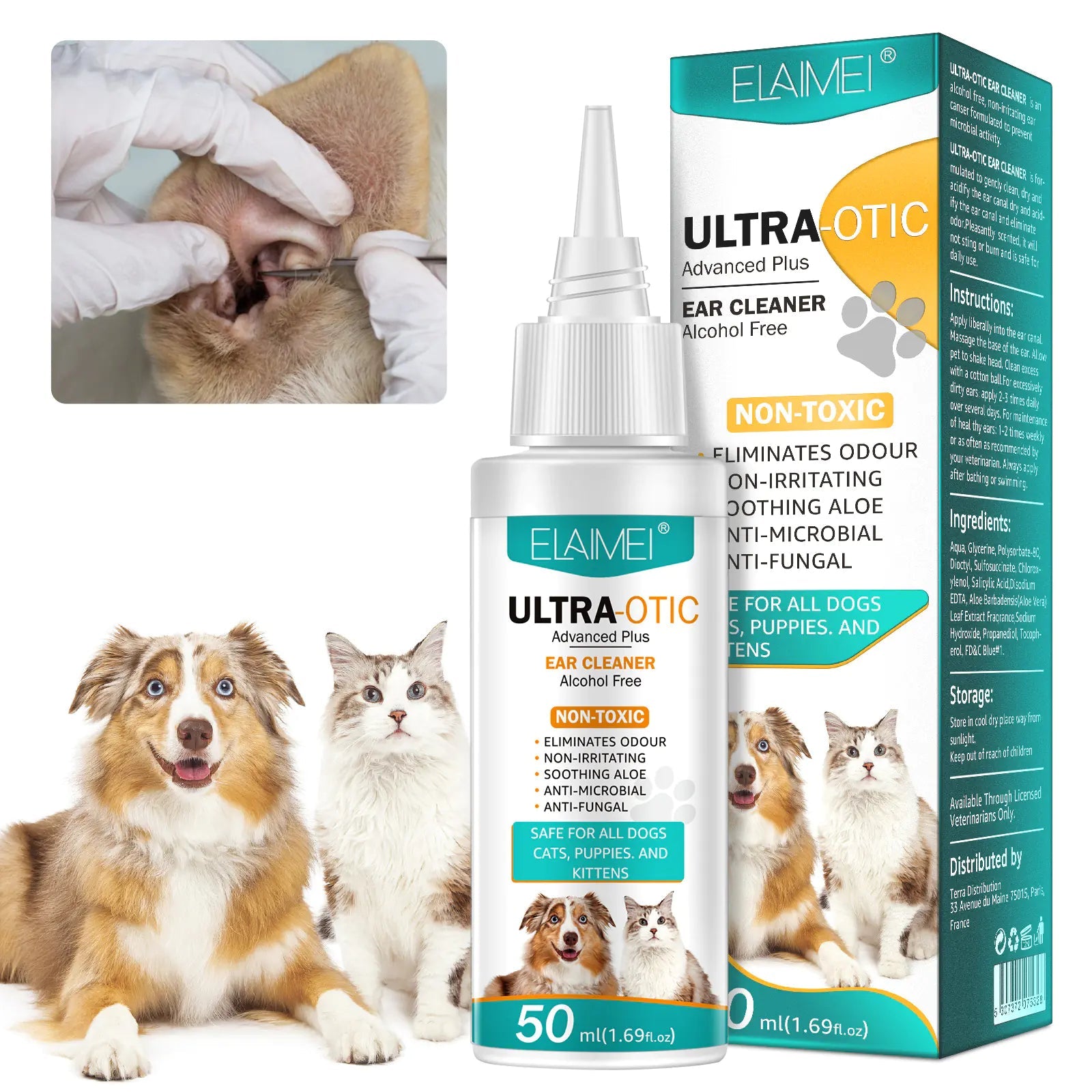 Pet Ear Cleaner 50ml - Trendy Home Mart