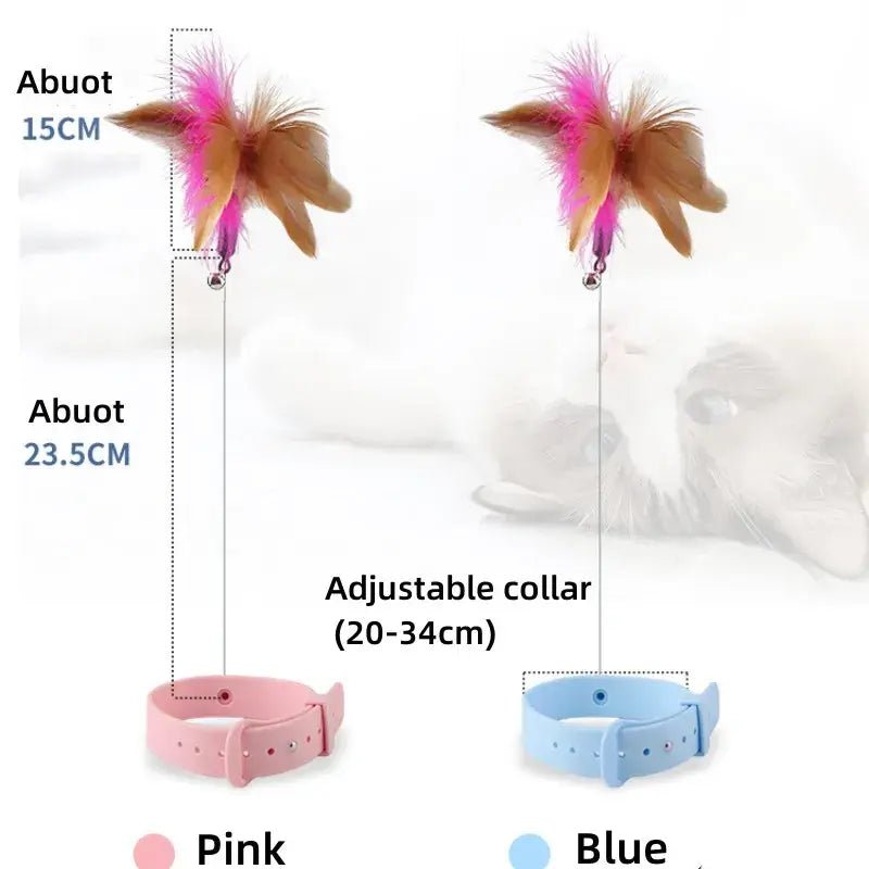 Pets Collar Kitten Playing Teaser Wand - Trendy Home Mart