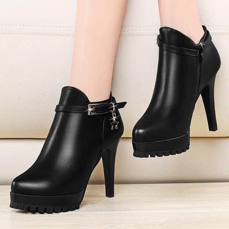 Pointed High Heel Women's Shoes, Sexy Versatile Flats - Trendy Home Mart