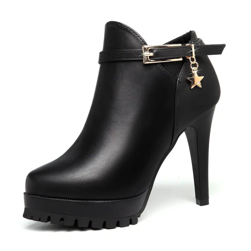 Pointed High Heel Women's Shoes, Sexy Versatile Flats - Trendy Home Mart