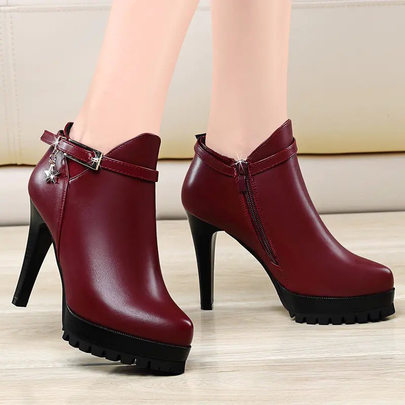 Pointed High Heel Women's Shoes, Sexy Versatile Flats - Trendy Home Mart