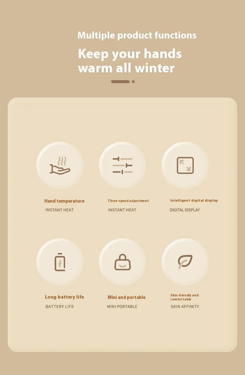 Portable Rechargeable Hand Warmer - Trendy Home Mart